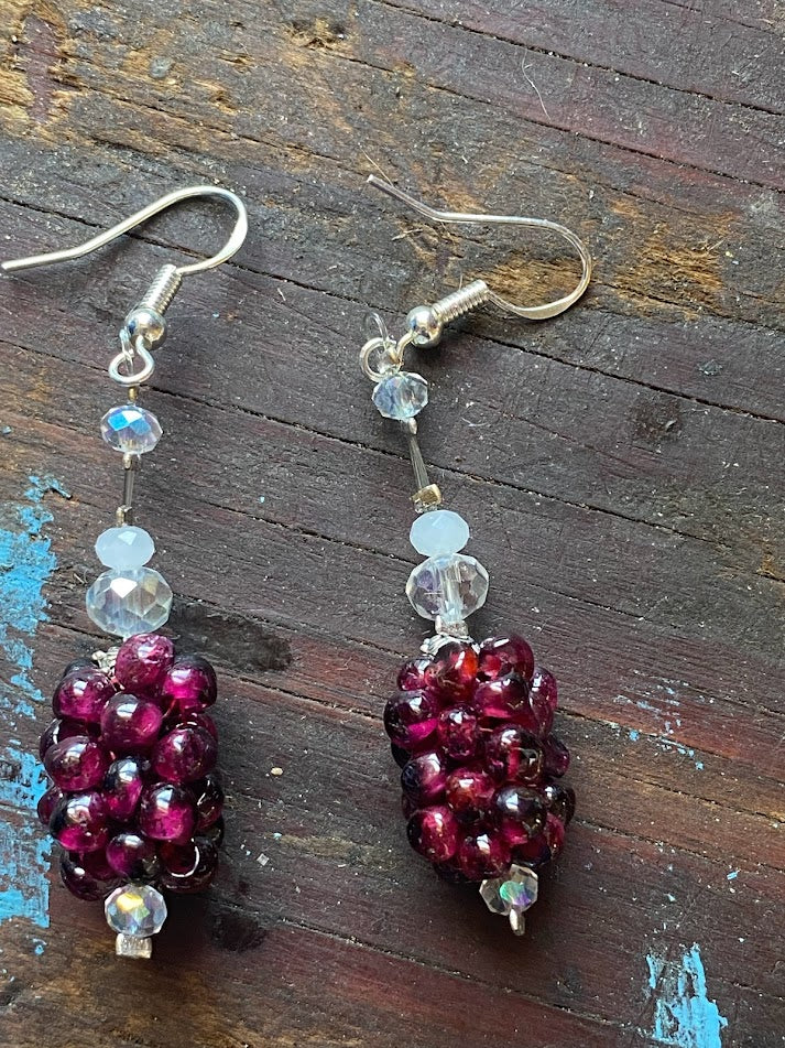Garnet Necklace and earring set