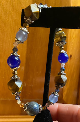 Tiger Eye and Lapis Lazuli Bracelet