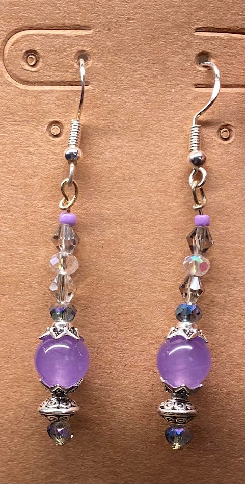 Quartz druzy and Amethyst set