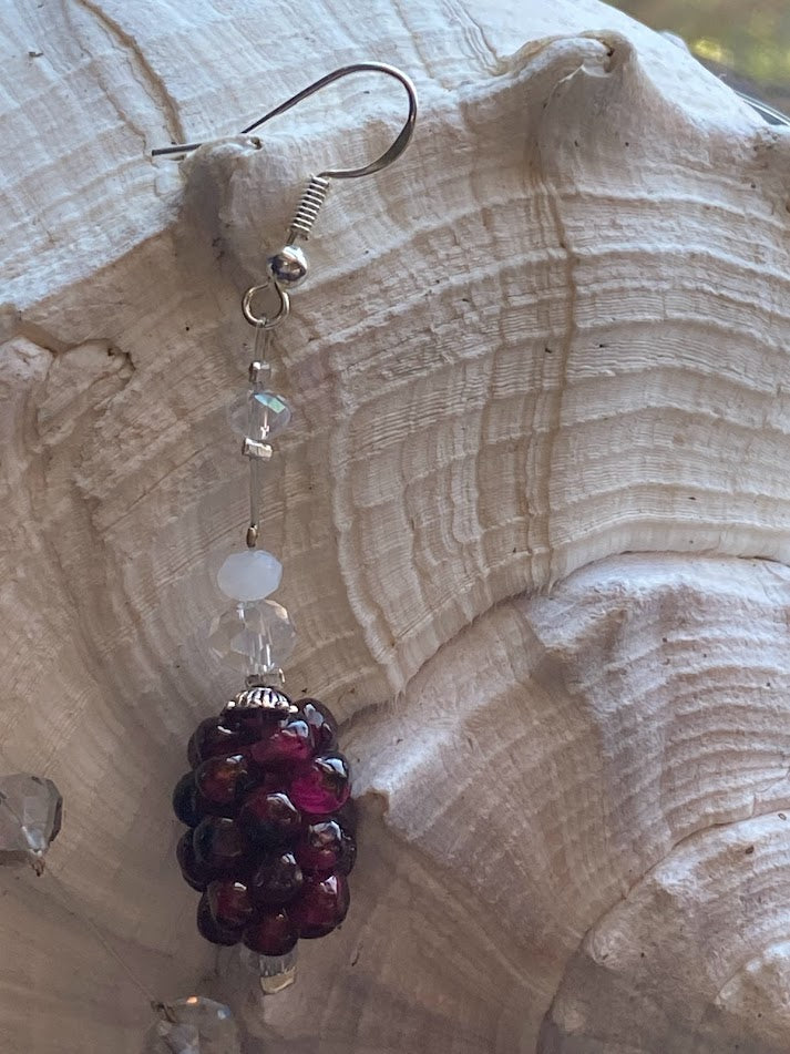 Garnet Necklace and earring set