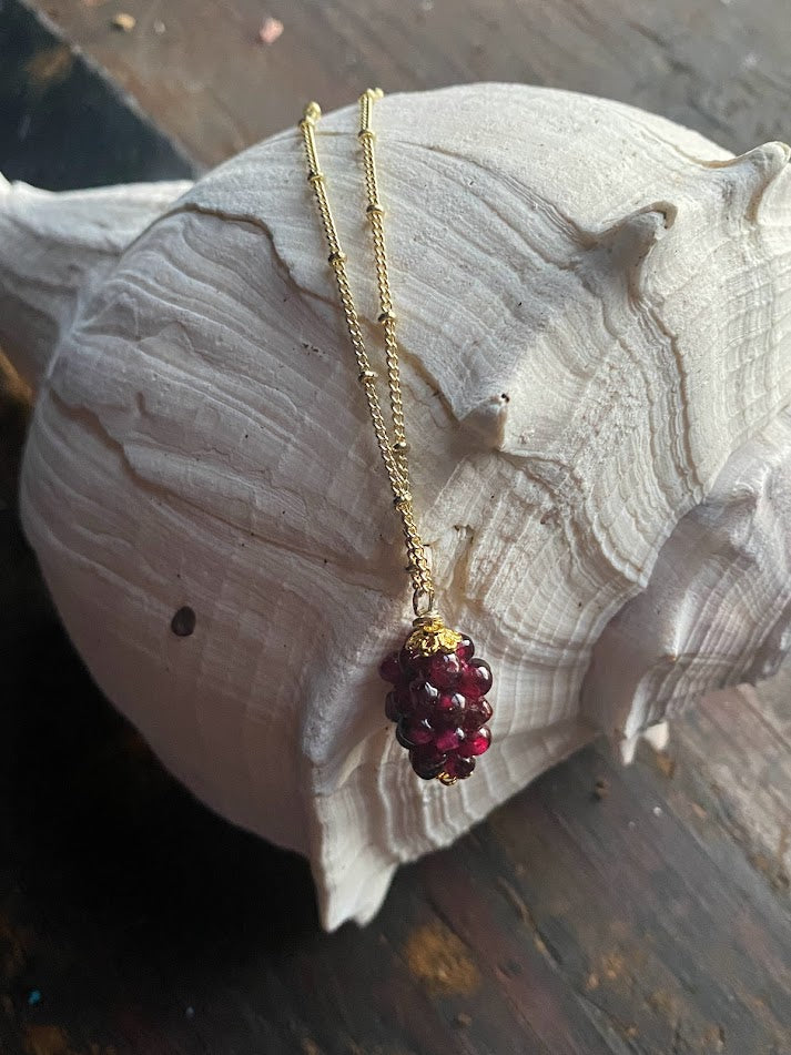 Garnet stone necklace set