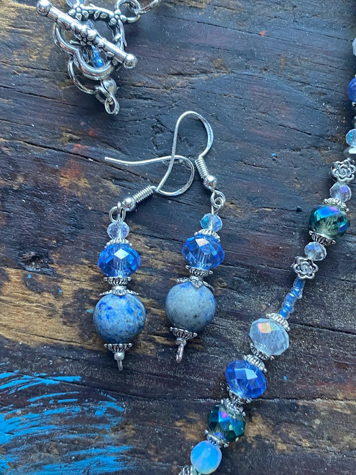 Lapis Lazuli and necklace and earring set