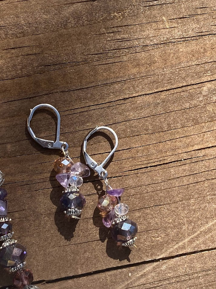 Amethyst Necklace and earring set