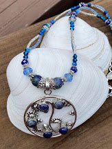 Lapis Lazuli necklace and earring set