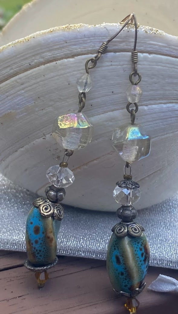 Glass and Ceramic Earrings